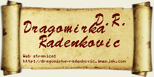 Dragomirka Radenković vizit kartica